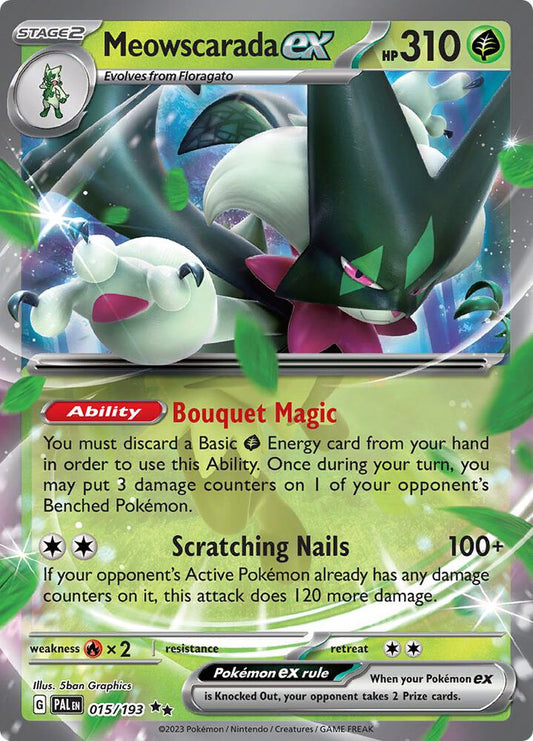 Meowscarada ex - 015/193 - SV02: Paldea Evolved (PAL) 015/193