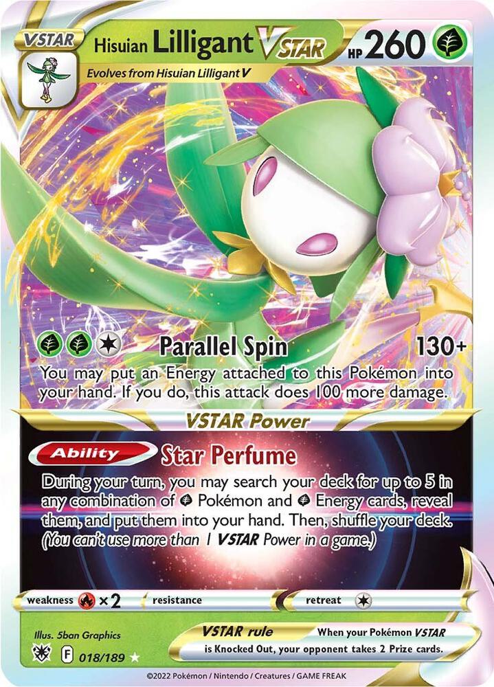 Hisuian Lilligant VSTAR - SWSH10: Astral Radiance (SWSH10) 018/189