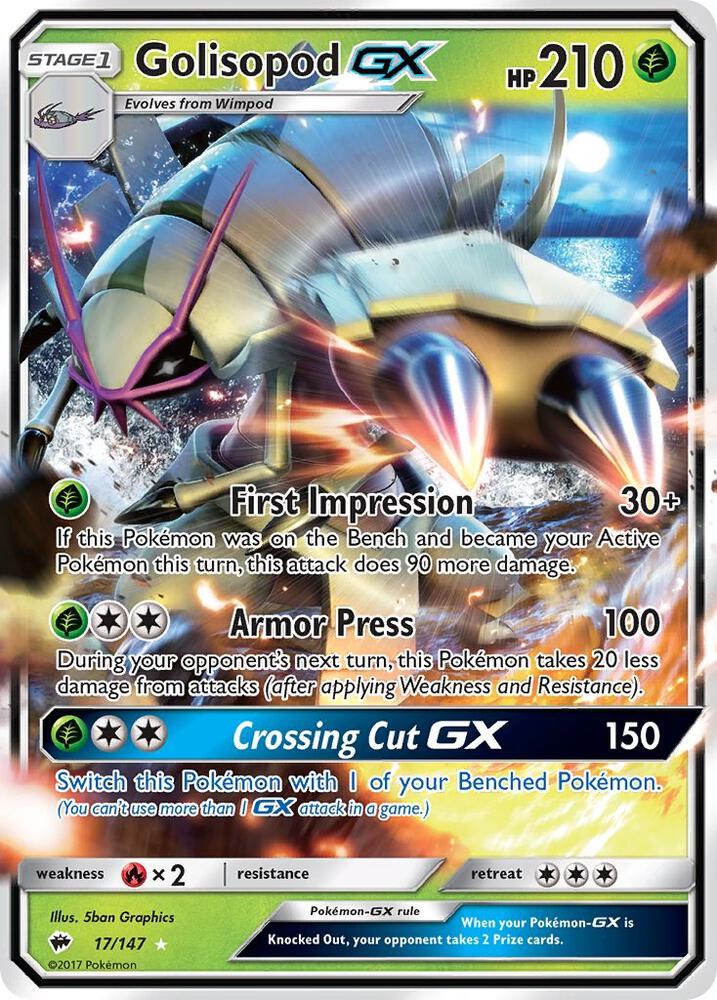 Golisopod GX - SM - Burning Shadows (SM03) 17/147
