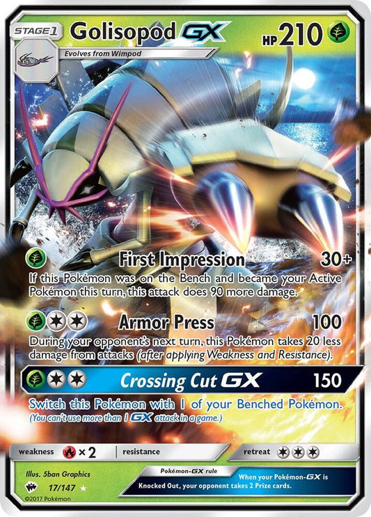 Golisopod GX - SM - Burning Shadows (SM03) 17/147