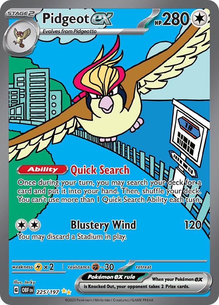 Pidgeot EX - 225/197 (Holofoil)