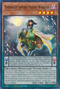 Superheavy Samurai Prodigy Wakaushi - CYAC-EN006 (Super Rare)