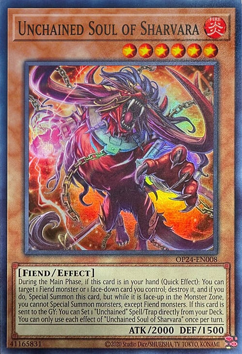 Unchained Soul of Sharvara - Super Rare - Unlimited - OP24-EN008